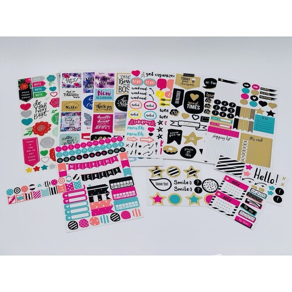 Planner Stickers Lot - New Used - Happy Planner - Junk Journal - There Are So - Picture 6 of 8